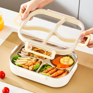 304 stainless steel <b>lunch</b> <b>box</b>, leak-proof and airtight food container, portable and microwave-safe bento <b>box</b>. - Product Image 3