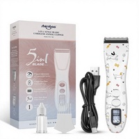 Tondeuse sans fil pour animaux de compagnie Shernbao PGC-780 avec lame réglable 5 en 1 et 5 réglages de vitesse