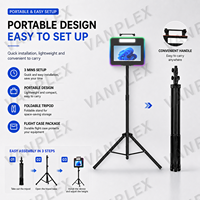 Cabina de Fotos Plegable para DSLR con Pantalla Táctil de 15.6 Pulgadas y Trípode de Altura Ajustable para Alquiler en Eventos Móviles