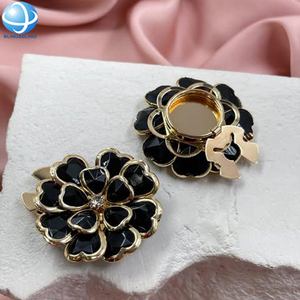 Nhựa Màu Tím Cánh Hoa Tú Cầu Nút Bao Gồm Clip Trên Áo Sơ Mi Chỉnh Trang Đồ Trang Sức Acrylic Hoa Có Thể Tháo Rời Nút Bìa Cho Phụ Nữ - Product Image 3