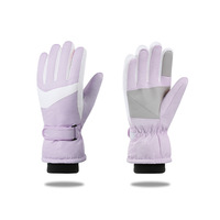 Gants de ski d'hiver 2025 respirants, imperméables, avec technologie tactile, doublure en polaire, polyester pour la conduite à froid, le snowboard