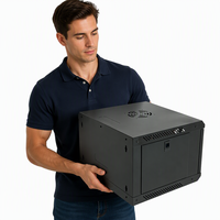 Armoire de serveur réseau murale 6U en métal pour centre de données, boîtier de rangement pour caméras de vidéosurveillance, fabrication en gros