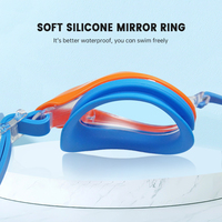 Schwimmbrille mit Antibeschlag-Funktion, Professionelle Wassersport-Rennbrille mit Nasenschutz für Erwachsene