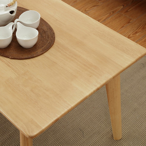 Table basse rectangulaire en bois massif de style nordique minimaliste, couleur naturelle, mobilier moderne pour salon - Product Image 3