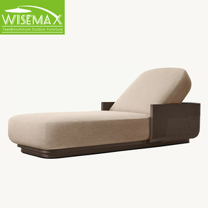 أثاث WISEMAX الأمريكية ، صالة الروطان مزينة ، سرير نهاري قابل للتعديل للاستلقاء تحت أشعة الشمس للفناء - Product Image 6