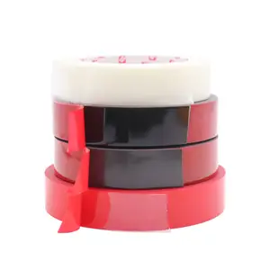 ODM Ruban de mousse acrylique résistant aux UV Ruban de mousse double face Support de téléphone de voiture Ruban acrylique rouge noir