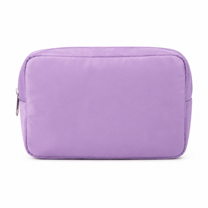Eco-Friendly Purple Reusable Foldable <b>Make</b> <b>Up</b> Waterproof Custom Embroidery Logo Letter Nylon Cosmetics <b>Bag</b> - Product Image 5