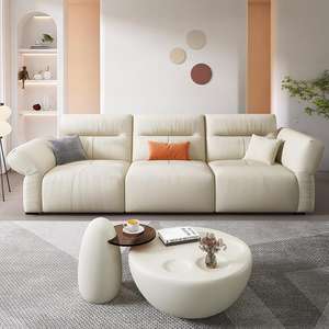 Juego de sofás populares, muebles, sala de estar sofá para, sofá moderno de lujo de terciopelo suave con diseño blanco, sofá de tela elegante con nubes para el hogar - Product Image 4