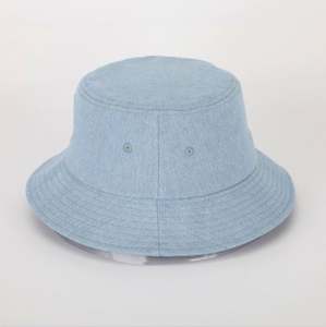 Unisex <b>Summer</b> Bucket Hat High Quality Cotton Denim Design Custom Logo Embroidery Fashionable Casual <b>Cap</b> for Adults - Product Image 3