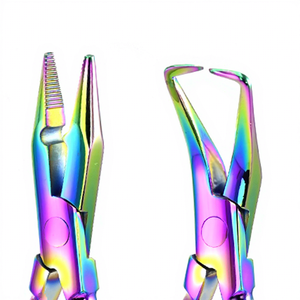 TEEJAY New Arrival Wholesale Plasma Rainbow Hair Extension <b>Plier</b> <b>Set</b> for use with micro rings or bond removal #15010 - Product Image 1