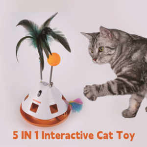 Kedi oyuncak 360 ° rotasyon çocuk-güvenlik tasarımı yerleşik-inSensor Petis yakın 2 hız modu rastgele ateş tüy ile çalışır - Product Image 5