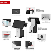 21,5-Zoll-Desktop-Self-Service-Kartenspender Besucher-Selbst registrierung Hotel Check-in-Kiosk