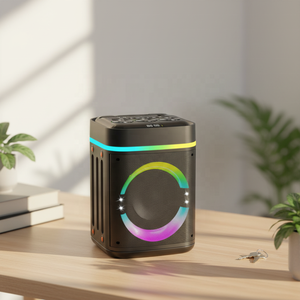 ABS-8107 OEM Disponible, Nuevo Modelo 2026, Mini Altavoz Inalámbrico Global con Luz RGB Redonda y <span class=keywords><strong>Sonido</strong></span> de Bajos Potentes para Uso Diario en el Hogar - Product Image 2