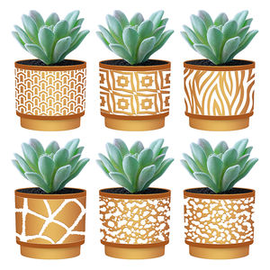 YICAI-plantas artificiales de Aloe, bonsái, imitación de arcilla, flores falsas, <span class=keywords><strong>mesa</strong></span> de oficina, adornos en maceta - Product Image 4