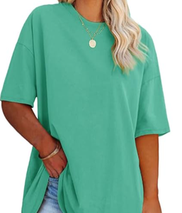 Prix usine femmes sur la taille T-shirts bricolage surdimensionné femmes chemises grande taille Logo personnalisé 100% coton o-cou T-shirt pour les femmes - Product Image 5