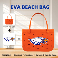 Sac de plage en caoutchouc EVA imperméable et durable avec logo personnalisé, grande capacité, sac de voyage, séchage rapide, facile à nettoyer pour la piscine