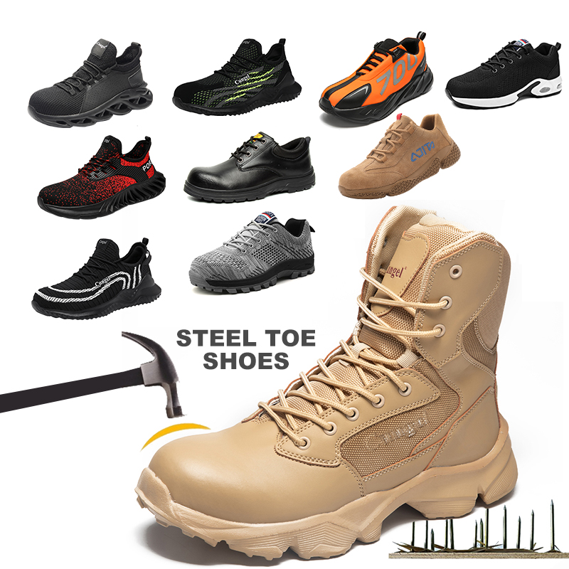 Анти-Убойные кожи промышленный черный 2022 700 джоггер рабочие ботинки из водонепроницаемого материала; Спортивные защитные ботинки со стальным носком для мужчин инженеров