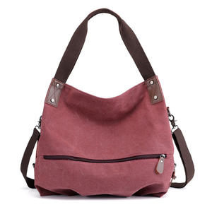 Bolso de mano <span class=keywords><strong>y</strong></span> bandolera personalizado informal convertible barato largo de una sola correa para mujer, bolso de mensajero de lona juvenil a la moda - Product Image 2