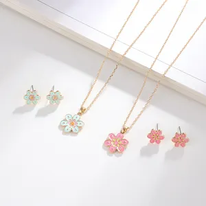 Colorful Flower Girls Zinc Alloy Jewelry Set Fashionable And Stylish Jewelry Set For Women