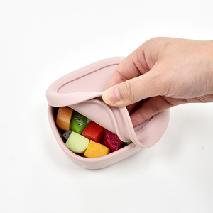 BPA Free Toddler Divided Lunch Box Heatable Oval Salad Crisper Non Toxic Odor Resistant <b>Collapsible</b> Space Saving <b>Storage</b> Jar - Product Image 4