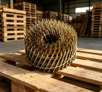 Clous en bobine à tige lisse haute luminosité 38-90mm pour palettes et caisses en bois, clous de charpente en bobine, OEM disponible
