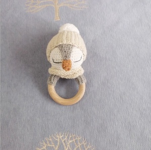 Juguete de Peluche Hecho a Mano al por Mayor, Sonajero de Animales de Amigurumi de <span class=keywords><strong>Madera</strong></span> y Algodón Orgánico, Mordedores de Ganchillo para la Dentición - Product Image 6