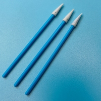 750 Écouvillons de nettoyage de précision sans peluches à manche bleu, mini pointus de 3,5 mm, avec embout en mousse pour le detailing et les salles blanches