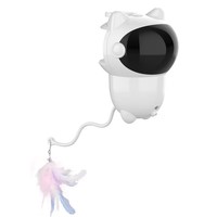 Jouet laser interactif automatique pour chat, rechargeable par USB, en ABS et silicone, rotation à 360 degrés, deux vitesses, silencieux, pour chats d'intérieur