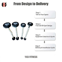 Mini Barra con Pesas Decagonales, Mango Recubierto de Cuerda, Diseño Compacto para Entrenamiento de Fuerza y Fitness Comercial