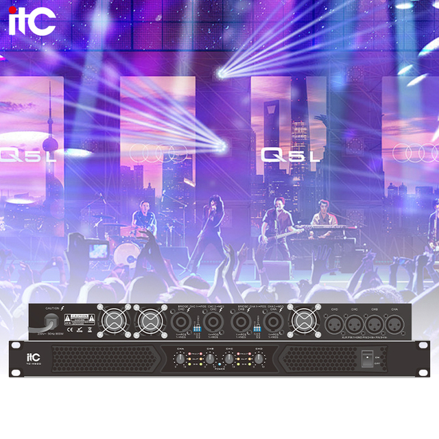 4 Channel Class D Professional Power Amplifier 1600W Pro Audio for Night Club & Karaoke with Eco-Friendly Design