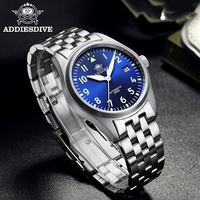 Montre de plongée sous-marine en verre saphir pour hommes, 200m, 316L, en acier inoxydable, japon, NH35, montre pilote d'aviation automatique,