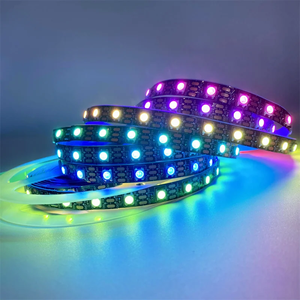 Tira de <span class=keywords><strong>LED</strong></span> WS2812B de <span class=keywords><strong>50</strong></span> <span class=keywords><strong>Metros</strong></span>, RGB, 3000K-6000K, 12V/5V CC, para Cocina, Efecto Fuegos Artificiales, Rojo, Azul, Verde - Product Image 4