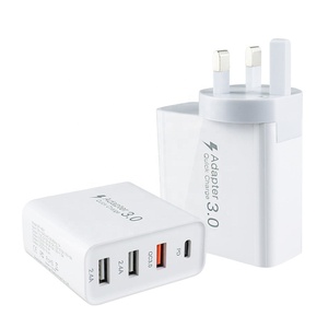 <span class=keywords><strong>Chargeur</strong></span> rapide <span class=keywords><strong>30W</strong></span> 4 ports PD 3.0+QC3.0 Adaptateur secteur 48W avec prise Type C amovible pour <span class=keywords><strong>iPhone</strong></span> 13 <span class=keywords><strong>14</strong></span> <span class=keywords><strong>Pro</strong></span> Max Emballage cadeau - Product Image 1
