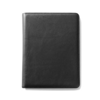 Carpeta Portadocumentos de Cuero Genuino A4 Personalizada con 3 Ranuras para Tarjetas y Ventana para Identificación