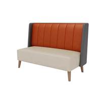 Banquette de restaurant commerciale de style moderne et épuré avec table en dalle de roche PU et ensemble de canapé double personnalisé