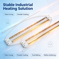Lampe chauffante infrarouge industrielle haute température, tube infrarouge en quartz pour l'impression textile, le revêtement et le séchage