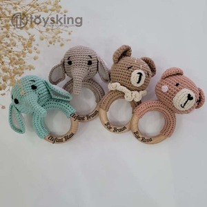 Sonaglio e <span class=keywords><strong>Anello</strong></span> Massaggiagengive in Morbido Cotone <span class=keywords><strong>con</strong></span> Motivi Animali per Neonati (0-3 Anni) Unisex - Product Image 5