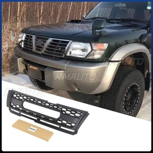 Car Front Bumper Racing Grills Car Grille for Nissan Patrol Y61 1998-2002 Body <b>Kit</b> Car Accessories - Product Image 4