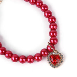 Winter Holiday <b>Necklaces</b> for Pets Quirky Beaded Cat and Dog Pendants in Solid Cotton and Polyester Materials - Product Image 4