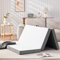 Matelas pliant portable en mousse à mémoire de forme avec poignée intégrée pour le camping, les voyages, les invités, le jeu ou le bureau