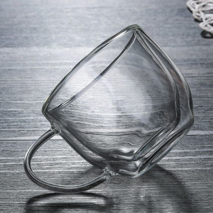 Tasse à café en verre à double paroi en forme d'œuf, 250 ml, isolée, pour usage domestique - Product Image 3