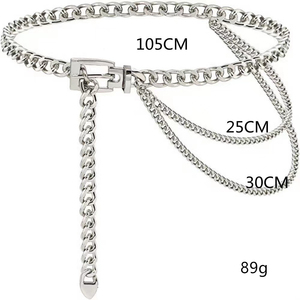 Cinturón <span class=keywords><strong>de</strong></span> Cadena Metálica para Mujer, Estilo Punk Hip Hop, Joyería Corporal Vintage Y2K Harajuku, <span class=keywords><strong>Cinturones</strong></span> <span class=keywords><strong>de</strong></span> Cadena Dorados para el Vientre, Venta al por Mayor - Product Image 2