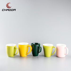 Gốm Sứ Cốc Cà Phê Và Đĩa Đặt Màu Sứ Cốc Biểu Tượng Tùy Chỉnh Với Muỗng Và Dòng Vàng Với Chất Lượng Cao - Product Image 6