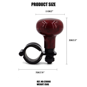 ลูกบิดหมุนพวงมาลัยแบบยูนิเวอร์แซล วัสดุ ABS+เหล็ก ลายไม้ - Product Image 2