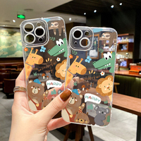 Funda Trasera de Silicona con Logotipo Personalizado para iPhone 16 15, Funda de Teléfono TPU con Estampado de Dibujos Animados de Pantalla Completa, Carcasa Protectora Antigolpes