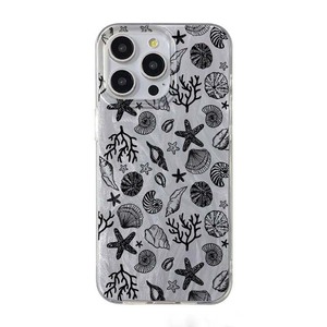 <span class=keywords><strong>Coque</strong></span> de téléphone portable en soie argentée à motif d'étoile de mer noire encre pour <span class=keywords><strong>iPhone</strong></span> 8 X Xr Xs Max <span class=keywords><strong>11</strong></span> 12 13 14 15 16 17 Air - Product Image 3