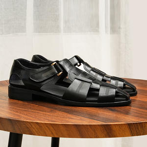 Sandales Oxford décontractées pour hommes de haute qualité, respirantes, en cuir véritable, légères, avec semelle extérieure en caoutchouc antidérapante - Product Image 3