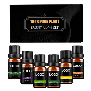 Huile essentielle 100% pure d'<span class=keywords><strong>eucalyptus</strong></span>, de lavande, de citronnelle, de menthe poivrée et d'arbre à thé, d'orange pour diffuseur d'arômes, massage, soin de la peau/cheveux - Product Image 1