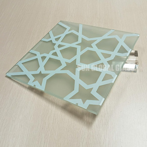 Tempered tempered glass silk screen printing custom printed in <span class=keywords><strong>the</strong></span> decorative glass partition wall - Product Image 3