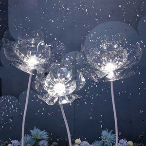 Nuevos accesorios de boda al por mayor nuevos accesorios de boda Área de bienvenida adornos decorativos pasarela cristal luminoso flores gigantes - Product Image 2